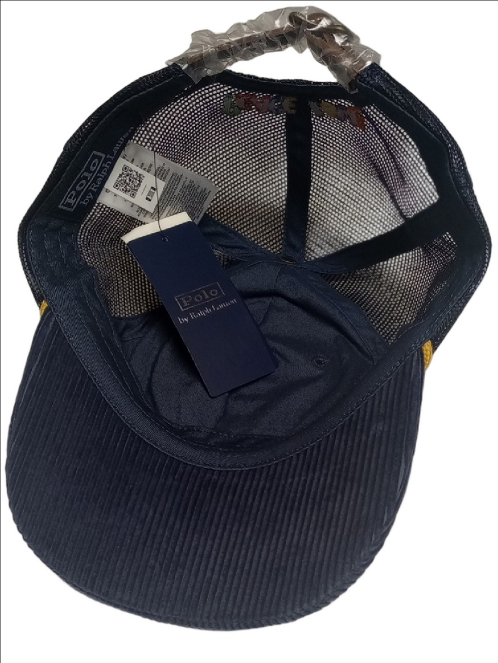 🆕 POLO RALPH LAUREN "PEACE, LOVE" NAVY BLUE CURDOROY MENS SPECIAL EDITION HAT - Picture 6 of 10